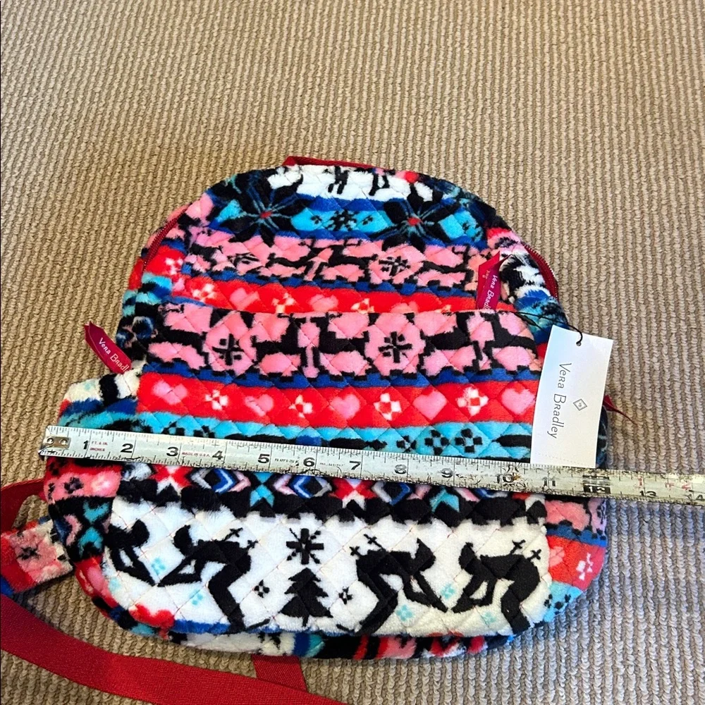 NWT VERA BRADLEY nordic stripe fleece Colorful Patterned Backpack